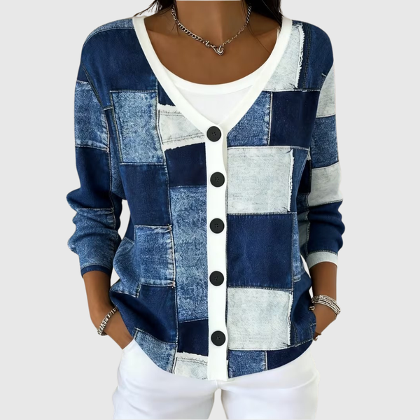 Bequemer Knopf-Cardigan
