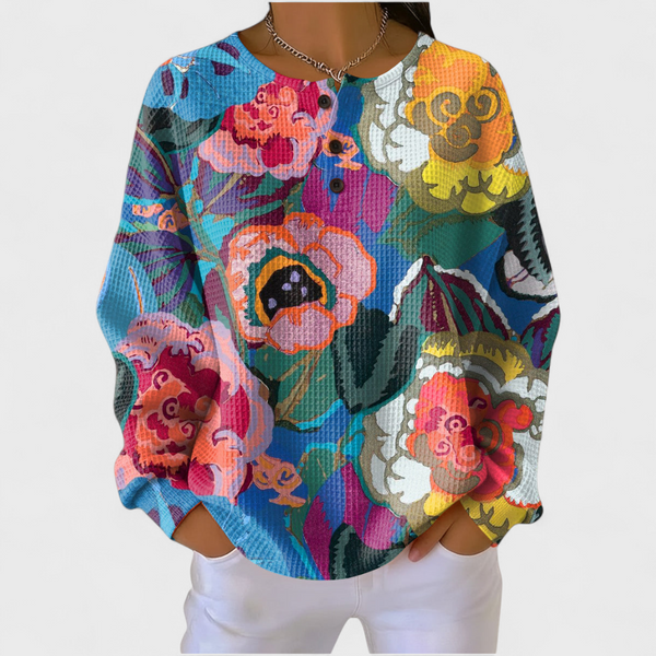 Anouk | Pullover mit lebhaftem Blumenmuster
