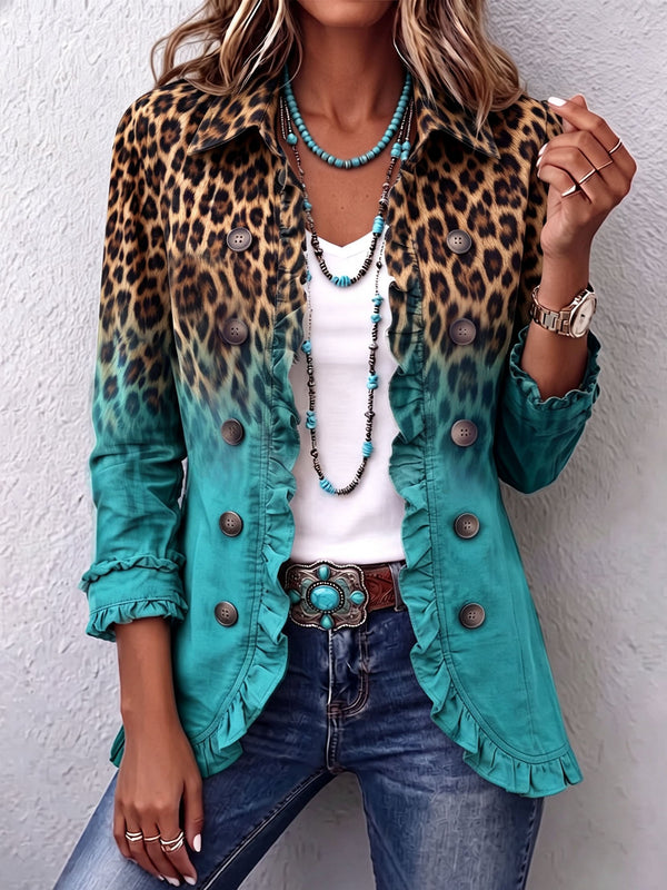 Barbara™ | Leoparden-Blazer mit Ombré-Effekt