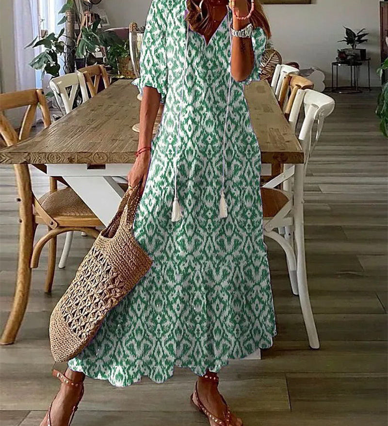 Michaela - Boho Kleid mit Bauchbedeckung
