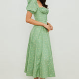 Aviana - Kleid mit Puffärmeln Bloom