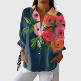 Leichte und farbenfrohe Druckbluse