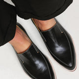 Zofia™ | Mokassin Patchwork Schwarz