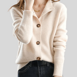 Claire | Kaschmir Cardigan im Retro-Stil