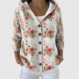 Cardigan Komfort mit Kapuze aus Strick