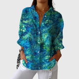 Leichte und farbenfrohe Druckbluse