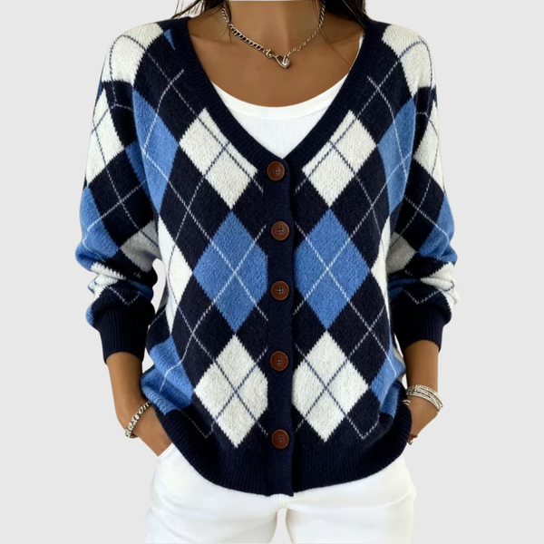 Bequemer Knopf-Cardigan
