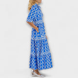 JULIANA | MIDI-ROBE MIT KETTENMUSTER