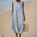 Bequeme Ärmellose Sommerkleid