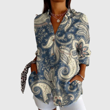 Leichte und farbenfrohe Druckbluse