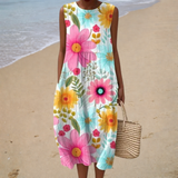 Bequeme Ärmellose Sommerkleid