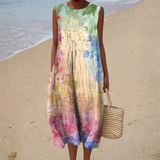 Bequeme Sommerkleid ohne Ärmel