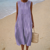 Bequeme Ärmellose Sommerkleid
