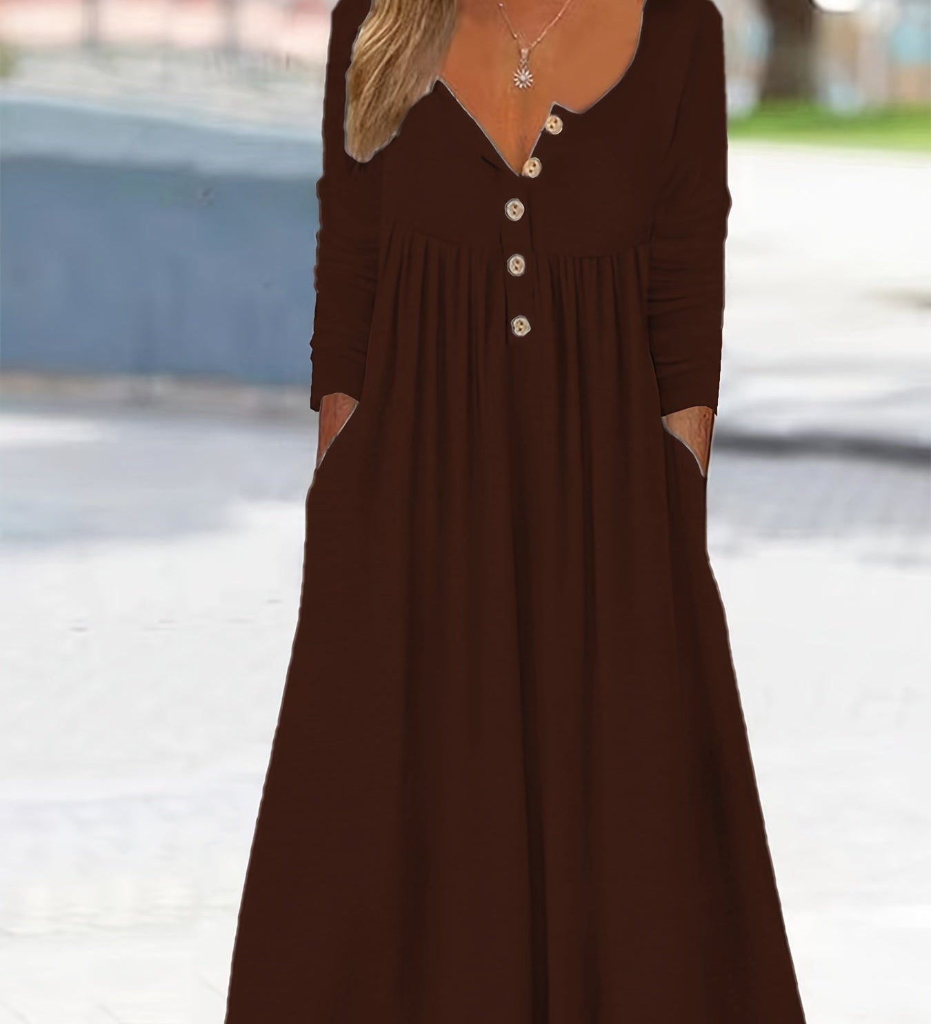 ZARA | MIDI-KLEID MIT KNÖPFEN VORN