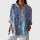 Leichte und farbenfrohe Druckbluse