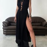 Zolla - Texturiertes Kleid mit Schlitz