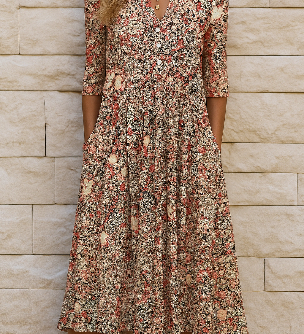 Harlow | Elegantes Kleid mit V-Ausschnitt