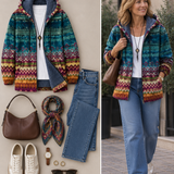 Inge™ | Kapuzenjacke mit ethnischem Muster