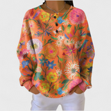 Britt | Pullover mit lebhaftem Blumenmuster