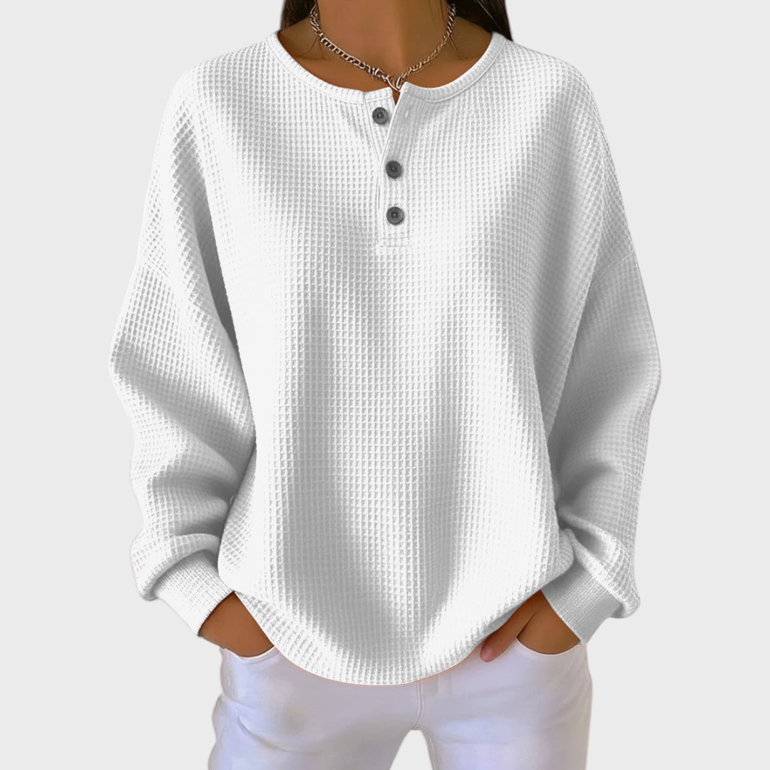 Iris | Bequemer Waffelstrickpullover