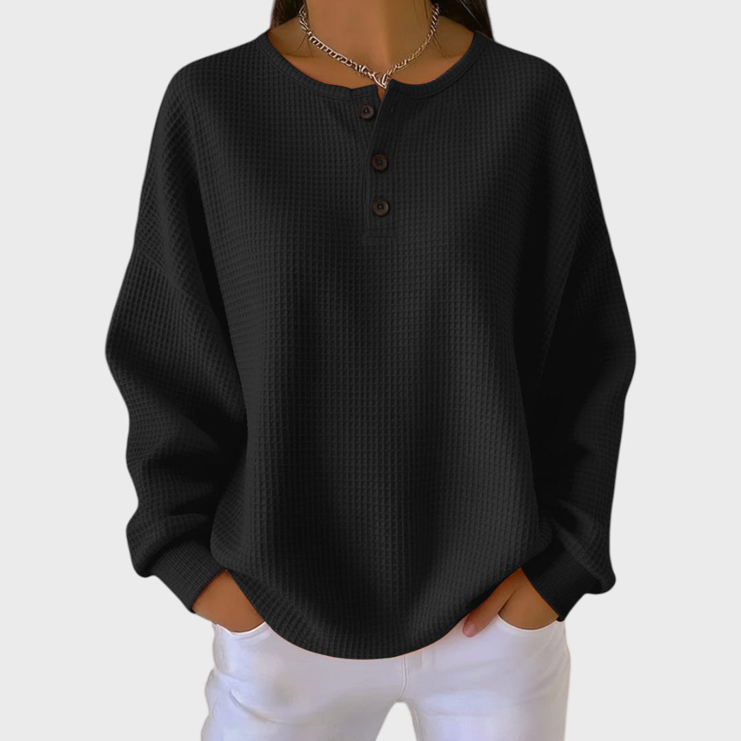 Iris | Bequemer Waffelstrickpullover