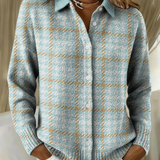 Clara | Karierter Strickcardigan