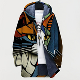 Manuela™ | Hoodie mit künstlerischem Katzenmotiv