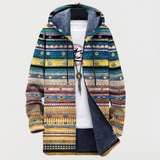 Marianne™ | Ethno-inspirierte Kapuzenjacke mit Wellenmuster
