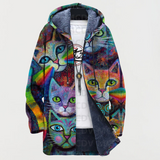Susanne™ | Farbenfroher Katzen-Hoodie