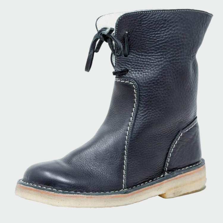 Wasserdichte Lederstiefel für Männer mit Wollfutter