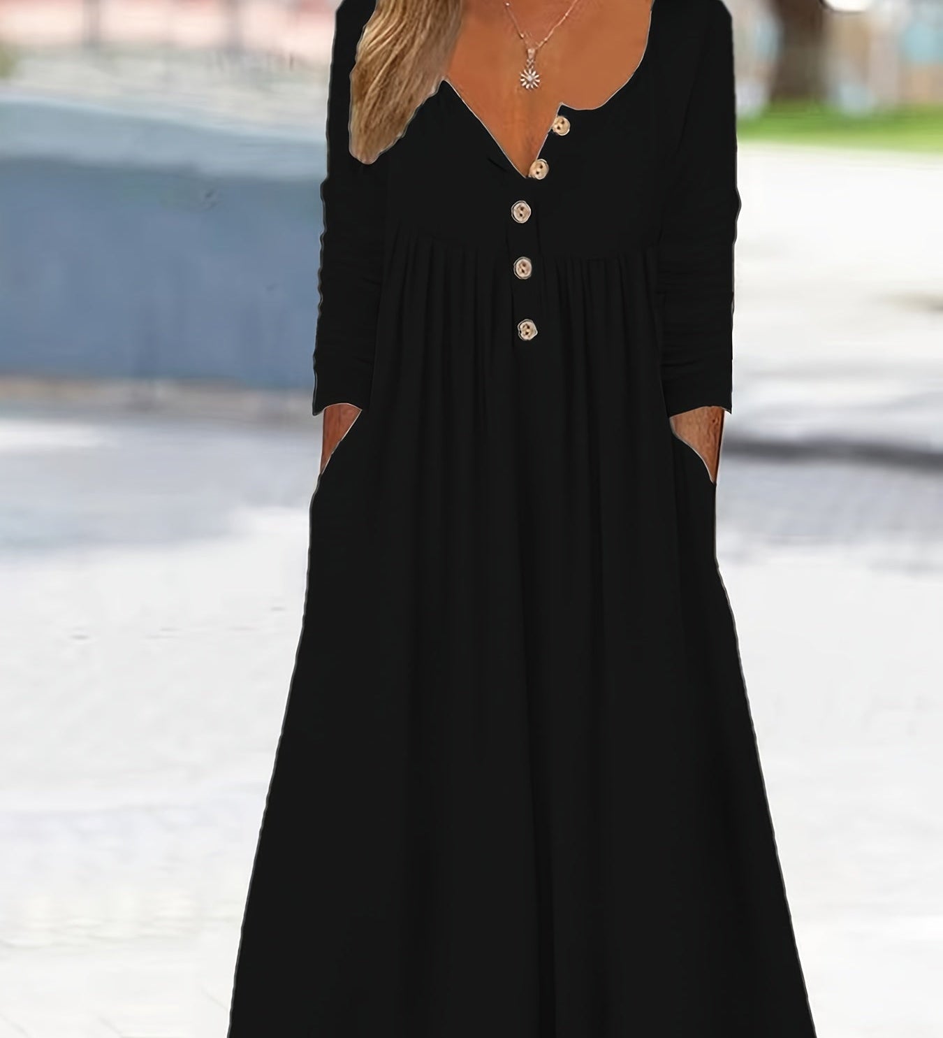 ZARA | MIDI-KLEID MIT KNÖPFEN VORN