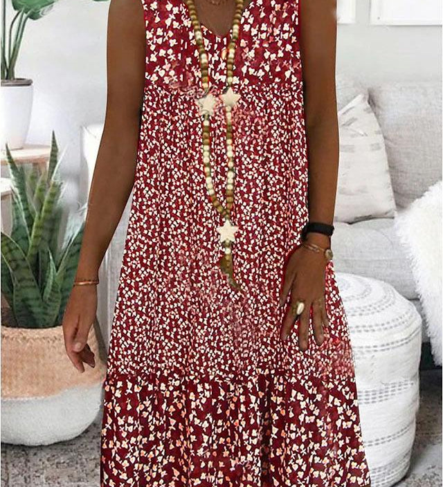 AYLA | ÄRMELLOSES KLEID MIT V-AUSSCHNITT
