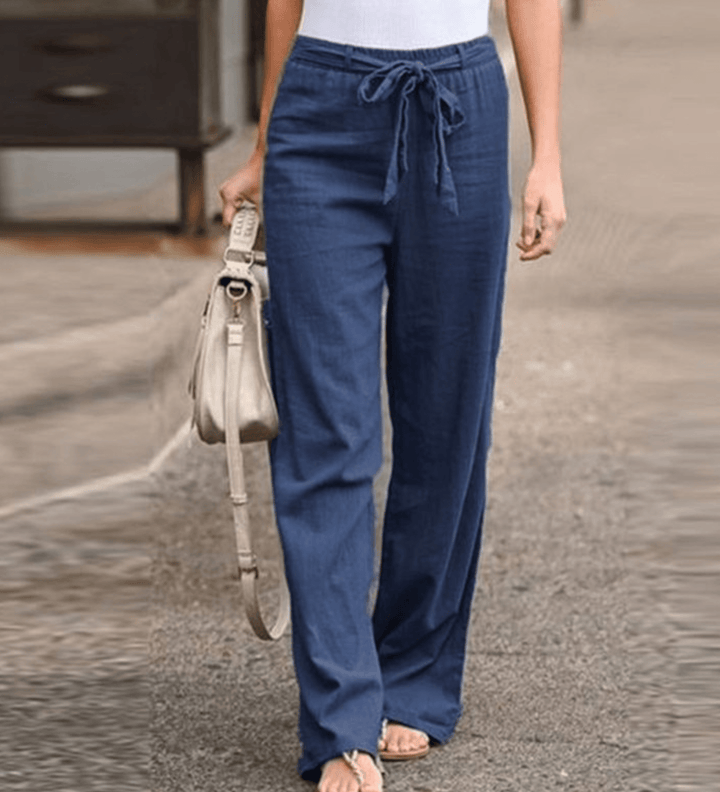 Joleen - Damen Freizeitpants mit Kordelzug und elastischem Bund