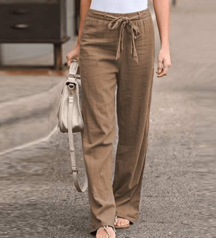 Joleen - Damen Freizeitpants mit Kordelzug und elastischem Bund