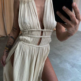Zolla - Texturiertes Kleid mit Schlitz