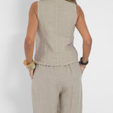 Aira - Ensemble Gilet mit Knöpfen & Weite Hose