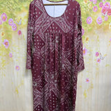ELOWEN | MIDI-KLEID MIT LANGEN ÄRMELN CASUAL
