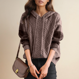 Emily | Kapuzenpullover aus Zopfstrick