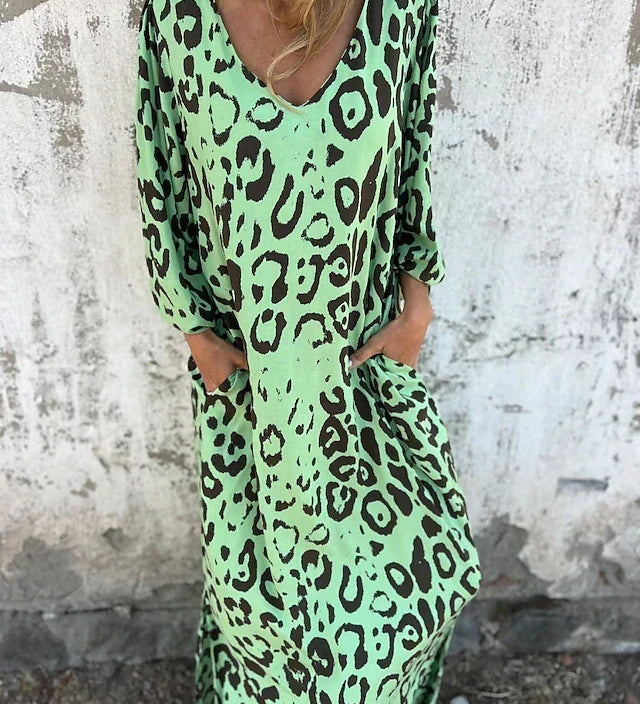 Jessa - Maxikleid Leopard