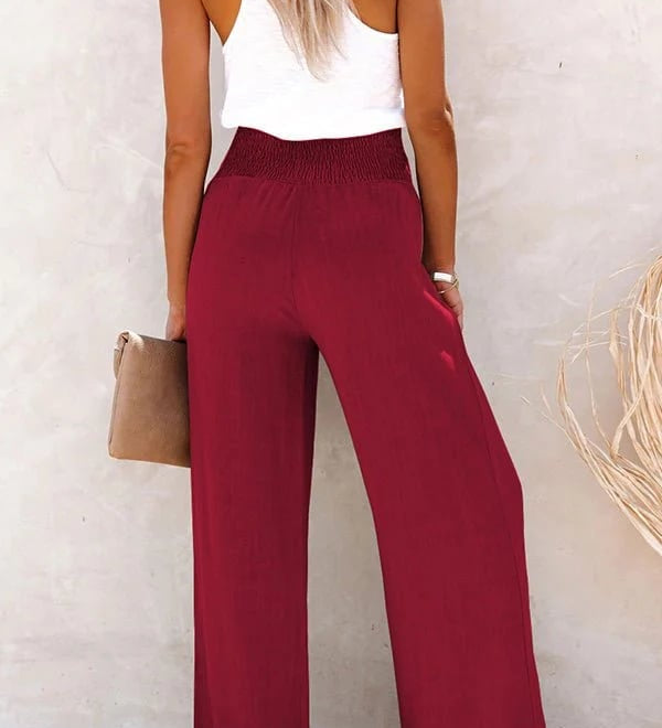 Riana - Hochtaillierte Lockere Hose