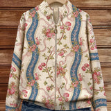 Eulalia™ | Rippstrick-Cardigan mit Kletterrosen