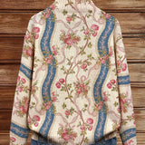 Eulalia™ | Rippstrick-Cardigan mit Kletterrosen