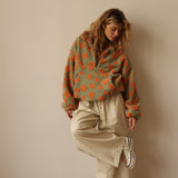Rebekka | Warmer Fleece-Pullover mit Blumenprint