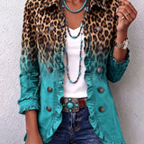 Barbara™ | Leoparden-Blazer mit Ombré-Effekt