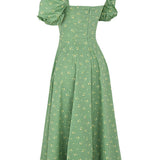 Aviana - Kleid mit Puffärmeln Bloom