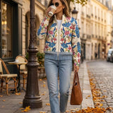 Tabitha™ | Blumen-Cardigan mit Reissverschluss