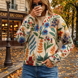Tabitha™ | Blumen-Cardigan mit Reissverschluss