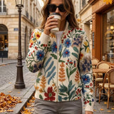 Tabitha™ | Blumen-Cardigan mit Reissverschluss