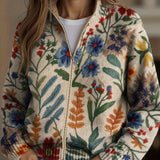 Tabitha™ | Blumen-Cardigan mit Reissverschluss
